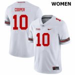 Women's Ohio State Buckeyes #10 Mookie Cooper White Nike NCAA College Football Jersey New YSP4644LV